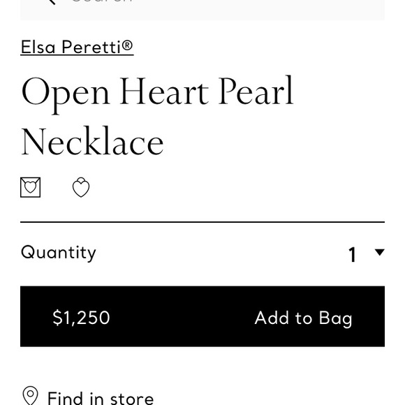 Authentic Tiffany & Co. Elsa Paretti open heart fresh water pearl necklace 16” - Picture 6 of 7